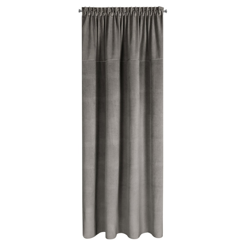 Carrie Blackout Curtain Single Panel, Dark grey