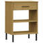 17 Stories Console Cabinet With Metal Legs Solid Wood Pine "OSLO"-1853533021