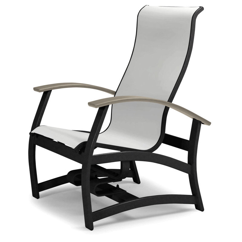 Askar Swivel Powder Coated Aluminum Outdoor Lounge Chair, White 6D Sunbrella®, Desert P60, Textured Silver