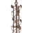 72" Wide Oak Leaf 15 Light Chandelier