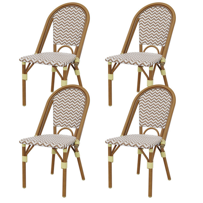Chaises d'appoint pour l'extérieur, 4, Brun