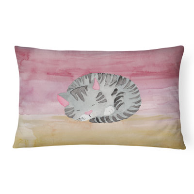  Coussin lombaire aquarelle Sleeping Cat