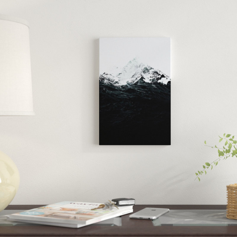Reproduction sur toile tendue de ces vagues par Were Like Robert Mountains, H 12 po x l 8 po x P 0,75 po, Toile tendue