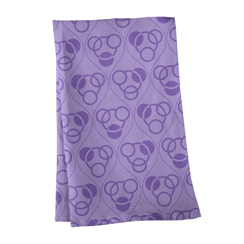 Torchon Circles and Waves, Mauve, Polyester sergé