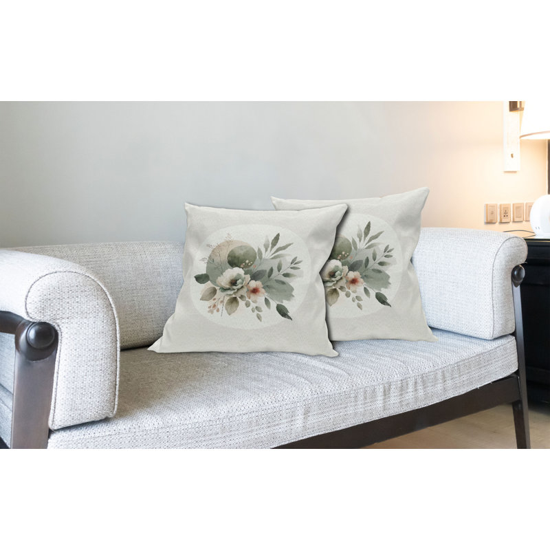 Ensemble de 2 housses de coussin Ambesonne Monstera, H 18 po x l 18 po, Carré