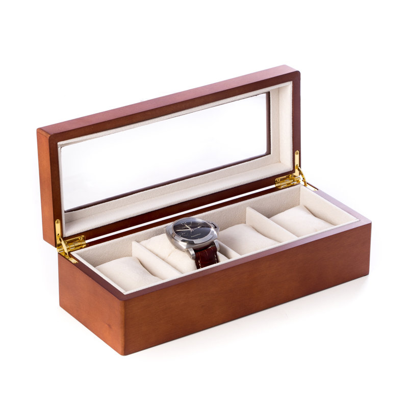 Boîte à montre en bois 4, Brun