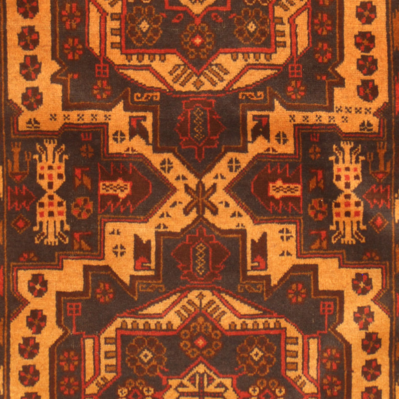 Tapis bleu marine / brun clair Dakira
