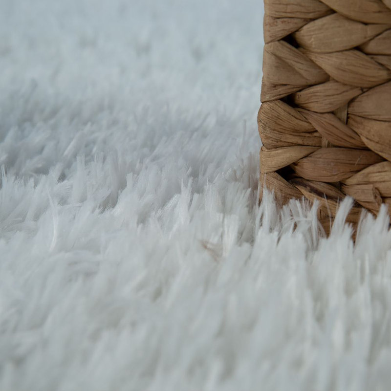 Mia Solid Colour Shag Area Rug, Rectangular 120 x 160cm