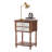  18" W Brown Carved Nightstand with 2-Drawer and Open Shelf-1837674252-1644515643