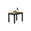 Ensemble de table contemporain 3 pièces - 1 table basse + 2 tables de bout avec plateau en faux marbre et pieds en bois massif, idéal pour le salon-969365046