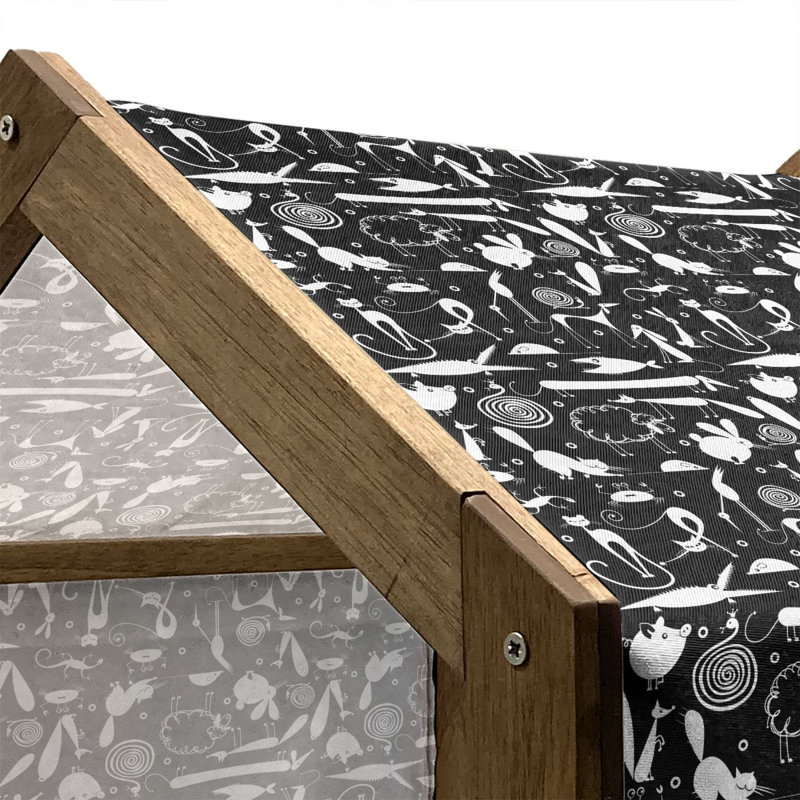 Niche pour chien en bois, H 25,59 po x l 29,53 po x P 21,65 po