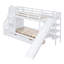 Lits de rangement, lit simple en bois avec glissade, style château moderne pour enfants