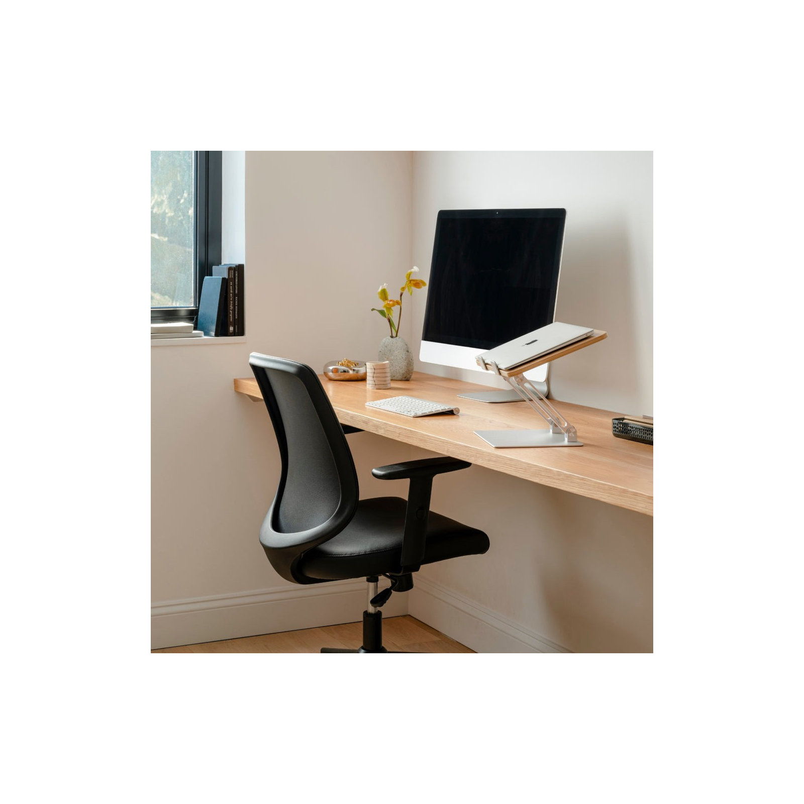 Adjustable Laptop Stand, Woodgrain