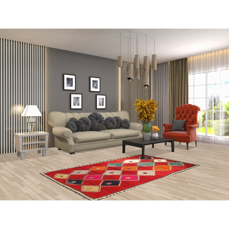 Tapis à motif géométrique Gabbeh