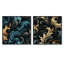 Bugrane - Ensemble de 2 collages carrés à formes abstraites-101846391-101846390
