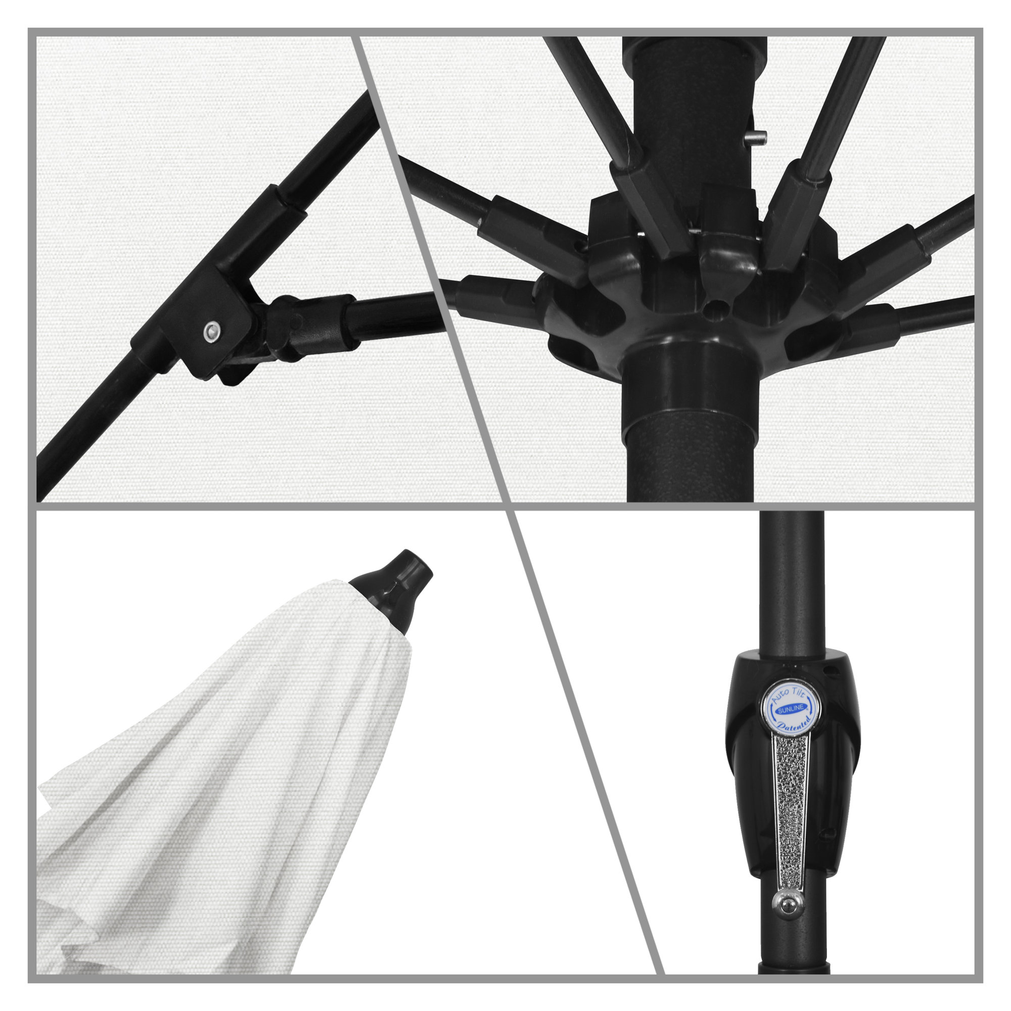 Gino 7.5' Market Sunbrella Umbrella, Canvas Natural Sunbrella® Canvas