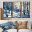 «White Pine Tree In Winter Forest Panorama», ensemble de reproductions d'art mural paysage d'hiver-107200605-107200613