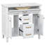 Ensemble de meuble-lavabo simple sur pied 36 po avec lavabo en céramique, armoire avec portes à fermeture en douceur, plateau basculant et 2 tiroirs-145892430