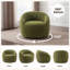 Fauteuil demi-tonneau pivotant rembourré-126445241