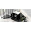 Meuble-lavabo noir de 30 po avec lavabo - bois massif et armoire, tablette réglable et tiroir fonctionnel de style moderne noir