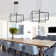 Vollmer 3-Light Dimmable LED Square/Rectangle Chandelier