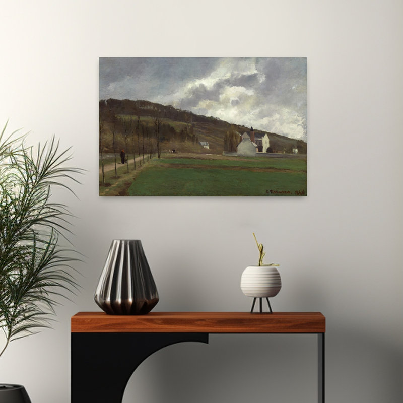 The Banks Of The Marne In Winter, 1866 Impressionist Abstract Contemporary Winter Architecture Wall Art Print - Print