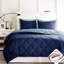 Édredon 3M avec matelassage très grand diamant et bride de taie décorative-129948340-129948343