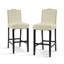 Ensemble de 2 tabourets de bar, tabourets de bar rembourrés à hauteur de comptoir pour îlot de cuisine, pieds en bois d'hévéa-1331476500