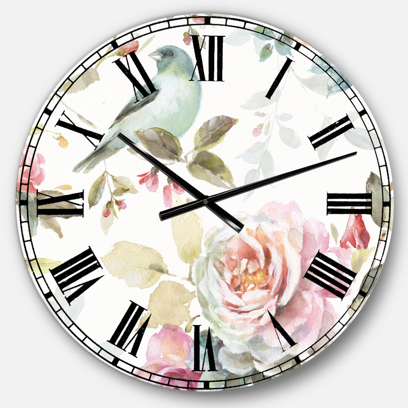 Beautiful Bird Romance II - Horloge murale traditionnelle, Grand