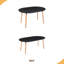 Table extensible, table de salle à manger, table de bureau, table basse, pieds en bois, plateau en panneau de fibres à densité moyenne, 100/140 / 180x100x75cm-749156683