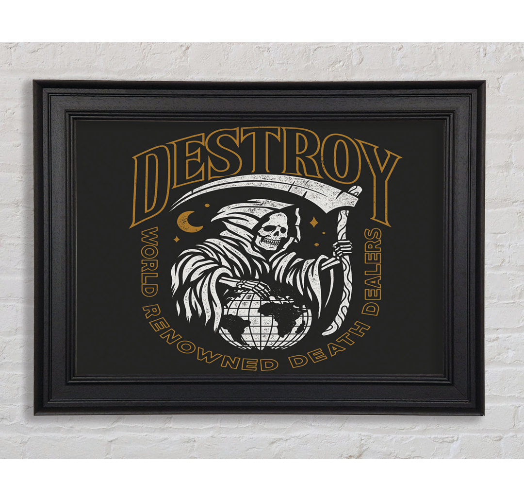 Destroy Tattoo Gerahmter Druck