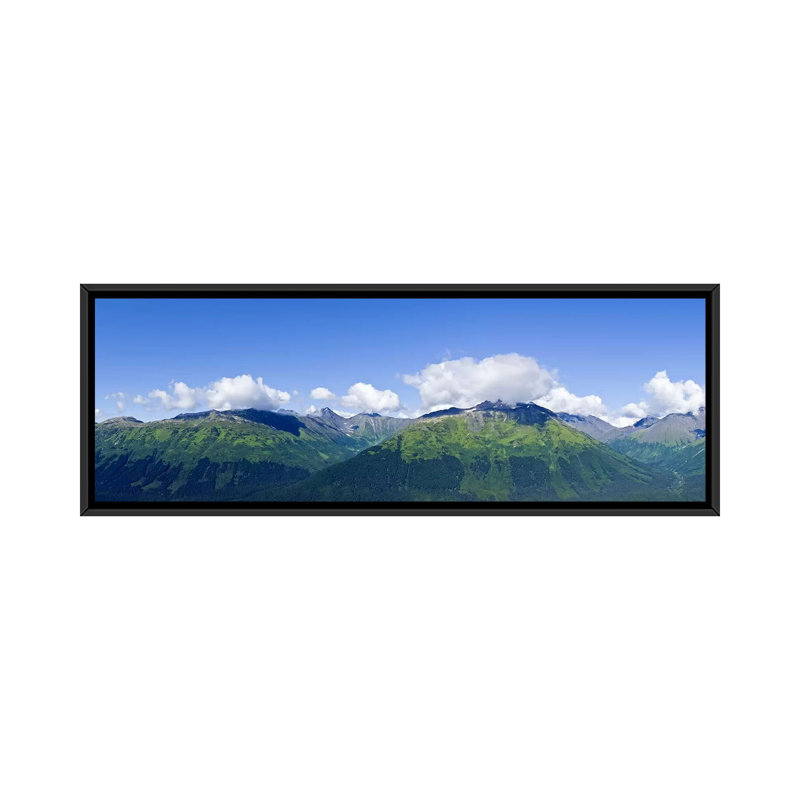 «Mountain Range, Chugach Mountains, Anchorage, Alaska, USA», reproduction de photo sur toile, H 16 po x l 48 po x 1,5 po