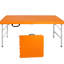 Table pliante portative orange 4 pieds pour un maximum de 135 kg pour l'intérieur et l'extérieur