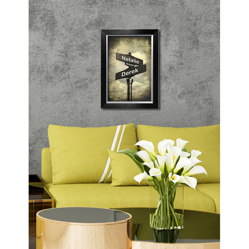 Impression sur toile Lovers Crossroads - Cadeaux personnalisés pour l'anniversaire de mariage., H 18 po x l 12 po, Oui
