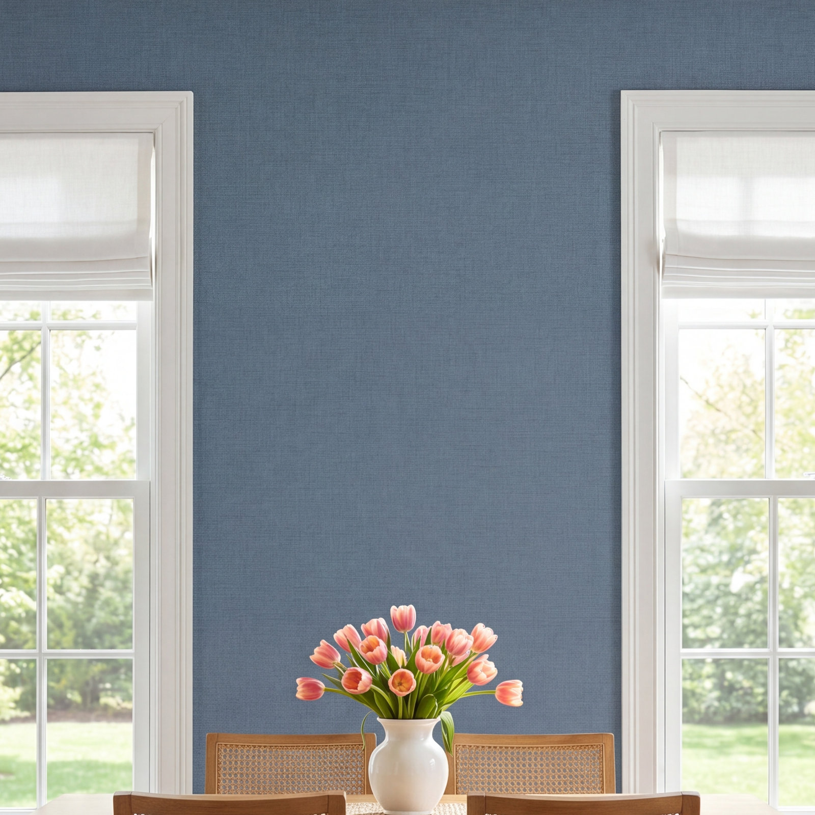 York Wallcoverings Wallpaper Double Roll, Dark Blue