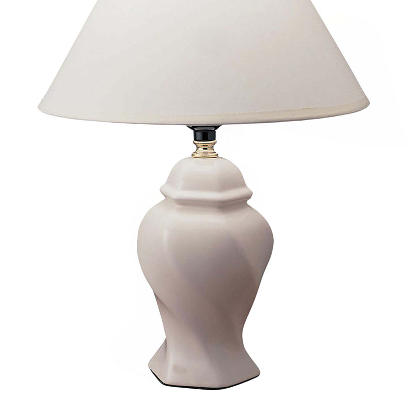 Lamp, 13'' H X 10'' W X 10'' D, White