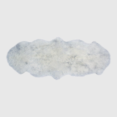 Keansburg Sheepskin Area Rug in Gray Tip