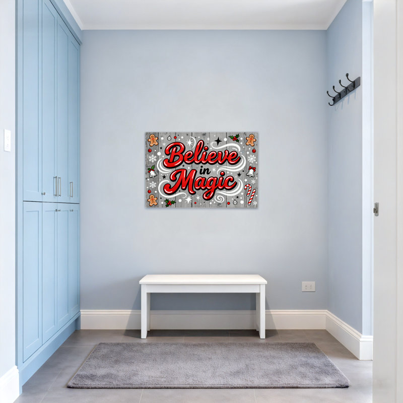 Christmas Believe In Magic Christmas Pattern Print
