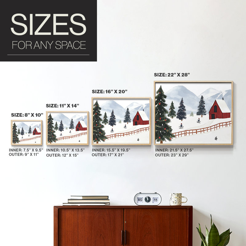 Chirstmas Art-DLVI -Framed Print - Restickable, H 8 po x l 10 po, Naturel