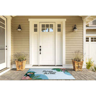 Non-Slip Floral Outdoor Doormat