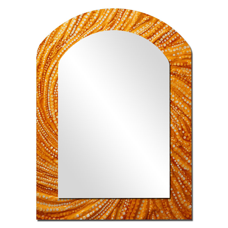 Abstrait orange tourbillonnant collages II, 34 po x 25 po