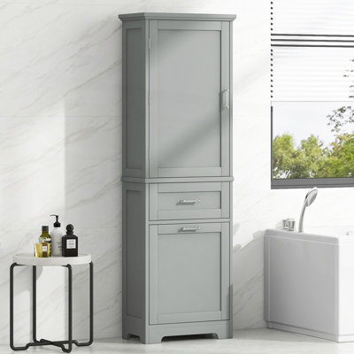 Freestanding Storage Cabinet with Two Different Size Drawers by Latitude Run