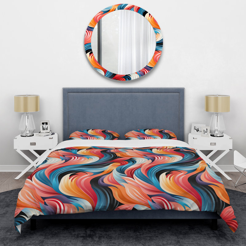 Ensemble de housse de couette Trendy Wave, Housse de couette pour très grand lit et 2 très