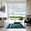 Tapis 100% à motifs lavables à la machine 2989 Pat1604-LBLU-67908427