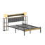 Structure de grand lit avec rangement