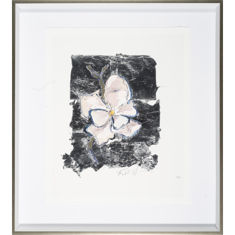 «Silver Flower - Magnolia» par Robert Robinson - peinture encadrée