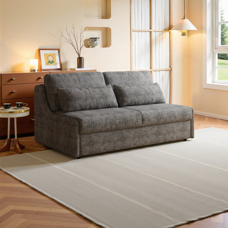 Canapé-lit convertible sans accoudoirs Modern, 70.87", Gris