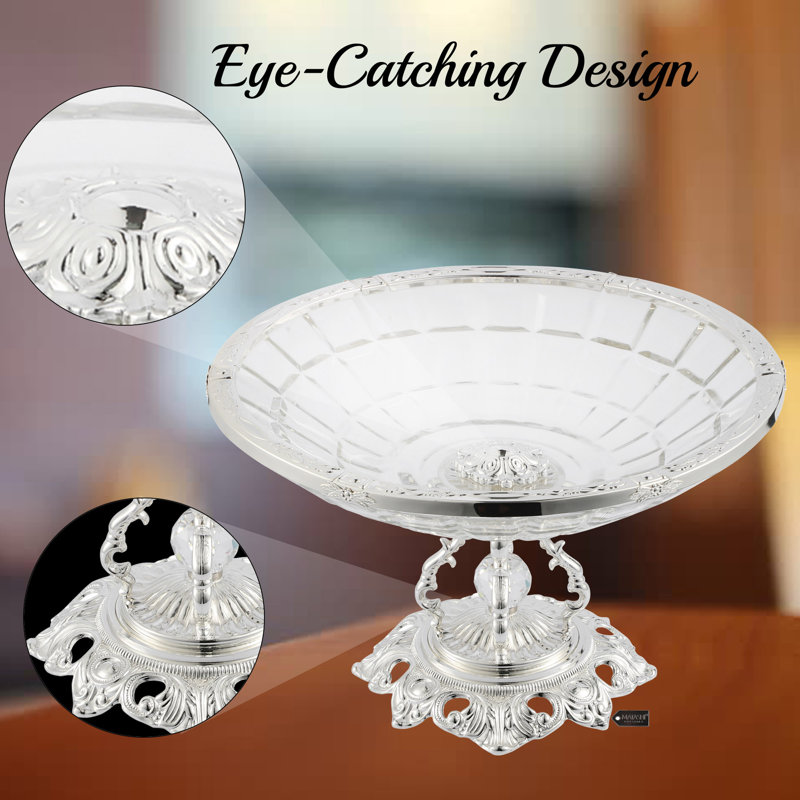 Assiette décorative Crystal Glam, Argent