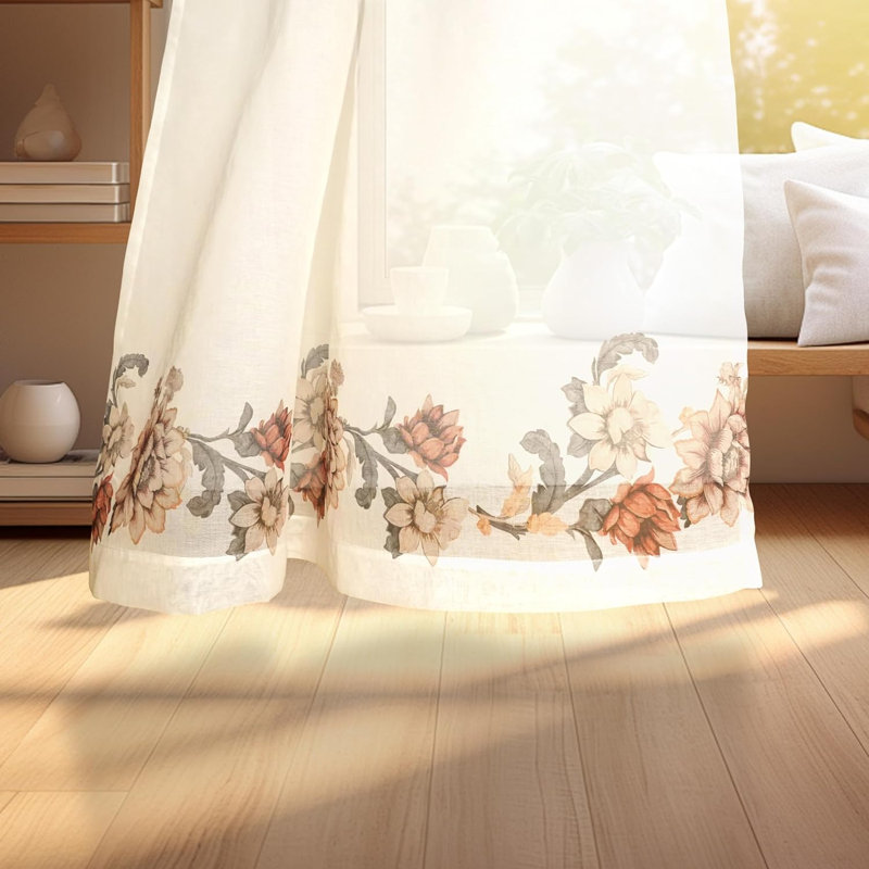 Paire de rideaux transparents Rezki, L 52 po x L 96 po