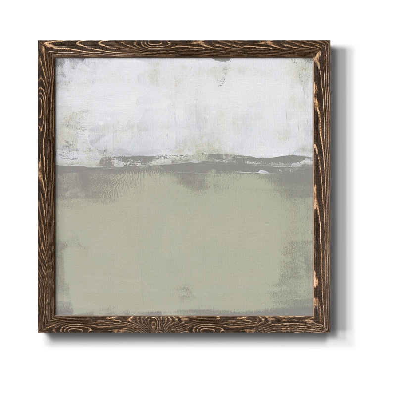 «The Subtlest Horizon I-Premium», reproduction encadrée prête à être accrochée, Papier avec cadre noyer, Pas de tapis